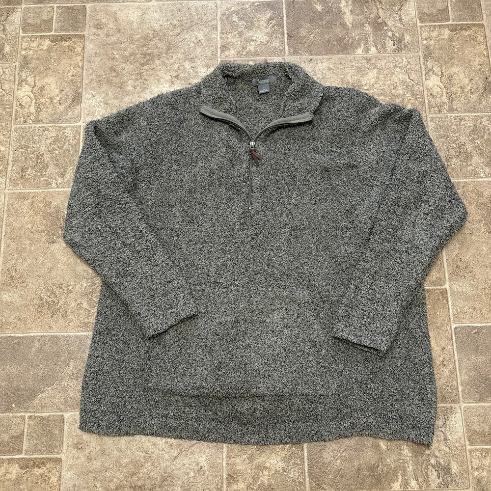 Natural Reflections Deep Lichen Green Sherpa Full Zip Fuzzy Sweater Jacket